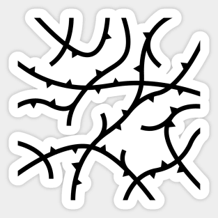 Thorny Plant Pattern - Black Sticker